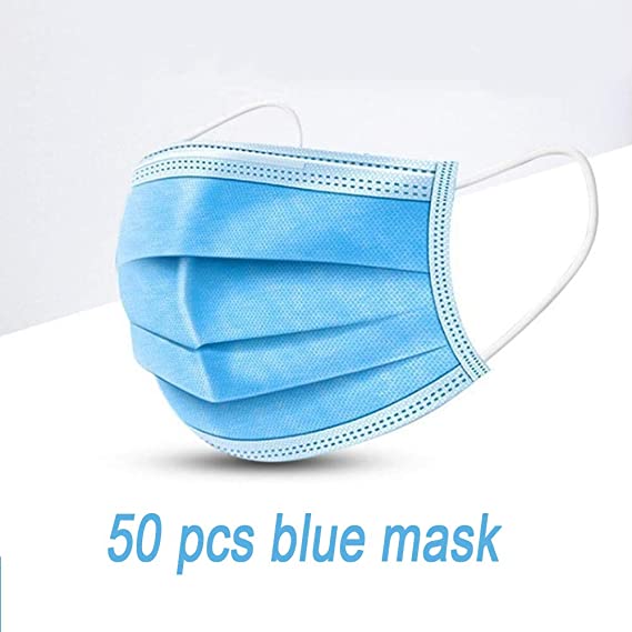 CLK 50 PCS Breathable Carbon Filter, Safety, earhook mask, dust mask, Anti-Pollution and Allergy mask, Anti-particulate mask